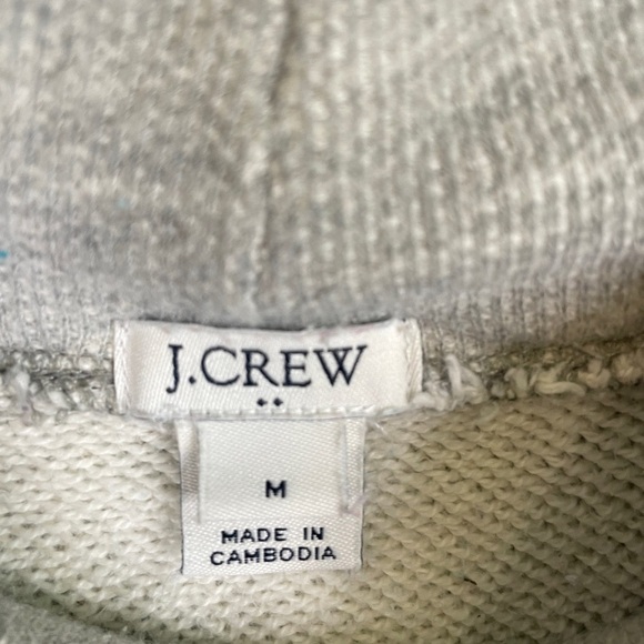 j Crew Terry High-Neck Oversized Top Gray Women's M - Picture 3 of 5